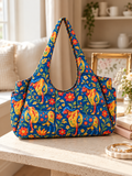 FLOK-ART QUILTED TOTE BAG